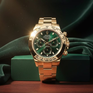 Rolex Daytona Oyster, 40 Mm, Full Gold With Green Dial