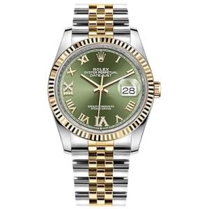 Rolex Datejust 36 Olive Green Dial Midsize Luxury Watch for ladies Swiss Eta