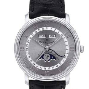 Blancpain Villeret Moonphase Steel Mens Watch Swiss Eta