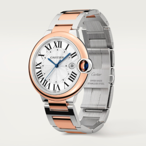 Cartier Ballon Rose Gold Men Watch Swiss Eta