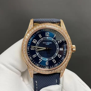 Patek Philippe Calatrava 6007G-011 40mm Rose Gold Blue Dial