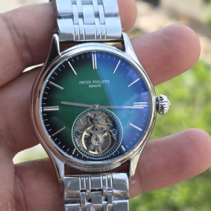 Patek Philippe Watch, Specifically a Model with a Green Dial