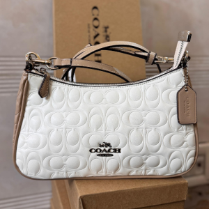 Coach Shoulder Bags in Black, Pink, Green, and White with Old and Silver-Tone Hardware