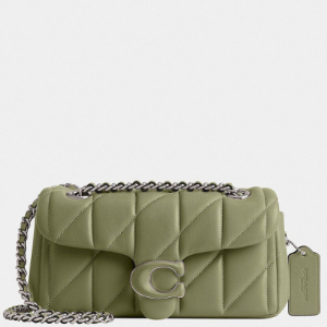 Coach Pillow Tabby Shoulder Bags in White, Light blue, Olive Green, and Black Bags