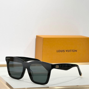 Louis Vuitton Black Square Sunglasses with Dark Tinted Lenses