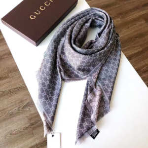 Gucci Stole in a Gray Color with the Signature GG Pattern