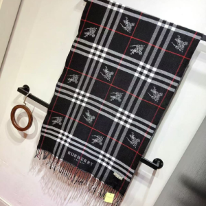 Burberry Checkered Stole in Black, Gray, and Red