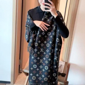 Louis Vuitton Monogram Stole in Black with Multicolored Iconic LV Patterns