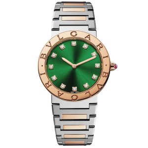 Bvlgari Ladies Gold Green Watch