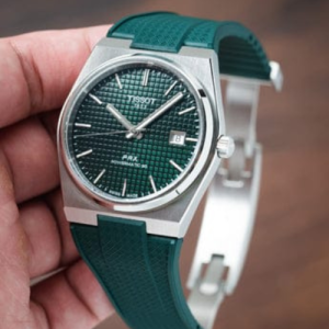 Tissot PRX FKM Green Rubber Quartz Watch