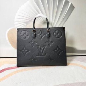 Louis Vuitton OnTheGo GM Tote Bag in Black Monogram Empreinte leather