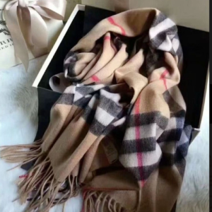 Burberry Checked Wool Stole with Beige, Black, and Red Patterns