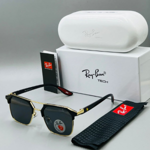 Ray-Ban Square Frame Acetate Sunglasses with Black Lenses