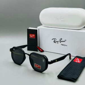 Ray-Ban Round Frame Acetate Sunglasses with Black Lenses