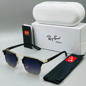 Ray-Ban Square Frame Acetate Sunglasses with Gradient Blue-Tinted Lenses