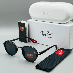 Ray-Ban Round Frame Acetate Sunglasses with Black-Tinted Lenses