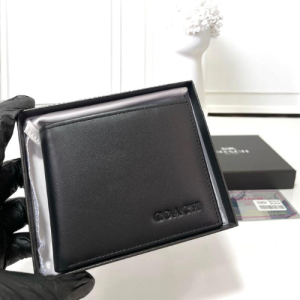 Coach Smooth Black Leather Wallet