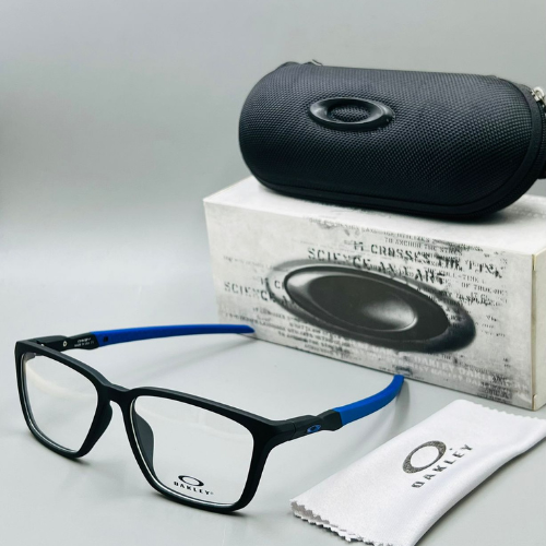 Oakley Rectangular Frame Acetate Eyeglasses with Clear Lenses