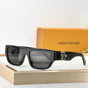 Louis Vuitton Rectangular Frame Sunglasses with Black Tinted Lenses