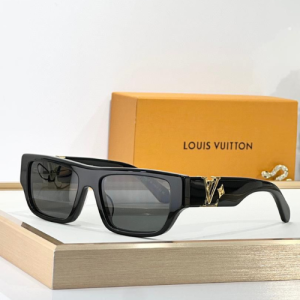Louis Vuitton Rectangular Frame Sunglasses with Black Tinted Lenses