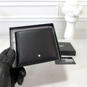 Montblanc Black Smooth Leather Wallet with a Minimalist Design