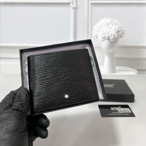 Montblanc Bi-Fold Wallet with Black Textured Leather