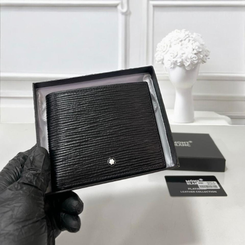 Montblanc Bi-Fold Wallet with Black Textured Leather