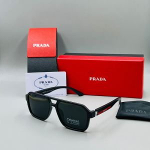 Prada Square Frame Acetate Sunglasses with Black Lenses