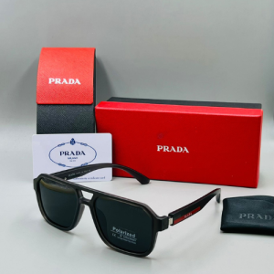 Prada Square Frame Acetate Sunglasses with Black Lenses