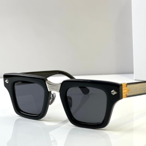 T Henri square Frame Sunglasses with Black Frames and Grey Tinted Lenses
