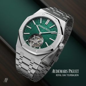Audemars Piguet Royal Oak Tourbillion Silver-Green Swiss ETA watch