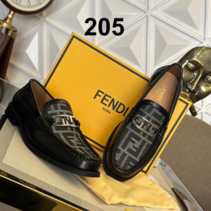 Fendi Loafers with a Black and Gray Color Combination