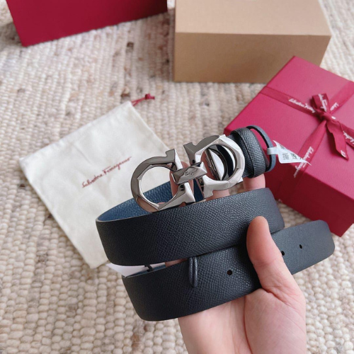 Salvatore Ferragamo Belt with a Black Design