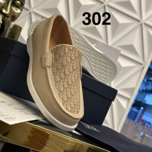 Dior Loafers with a Beige and Tan Pattern
