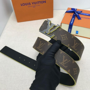 Louis Vuitton Belt with a Brown and Beige Pattern