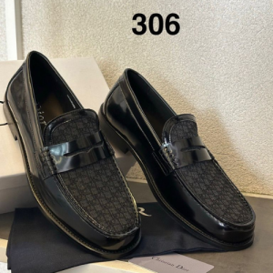 Dior Loafers with a Black and Gray Pattern