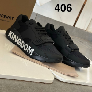 Burberry Sneakers in Black with White Lettering