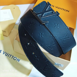 Louis Vuitton Belt with a Black Pattern