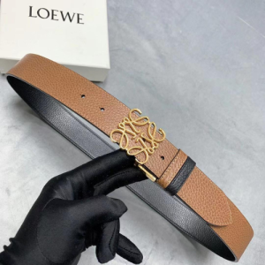 Loewe Belt with a Brown and Black Pattern