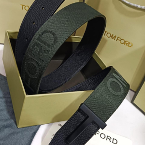 Tom Ford Belt with a Green and Black Pattern