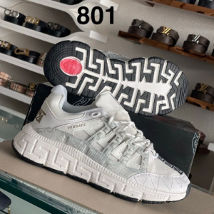 Versace Sneakers in White with Gray Accents