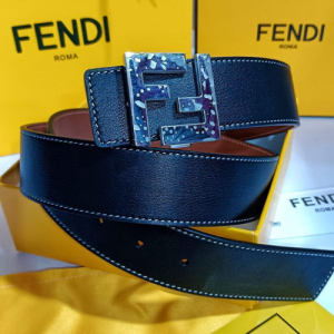 Fendi Belt with a Black and Brown Pattern
