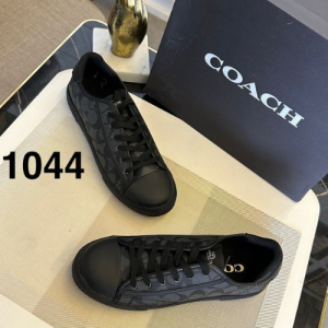 Coach Sneakers with a Black and Gray Pattern