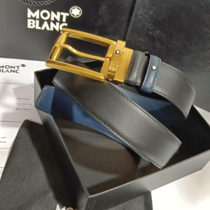 Montblanc Belt with a Black and Blue Color Combination