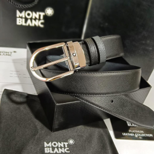 Mont Blanc Belt with a Black and Blue Design