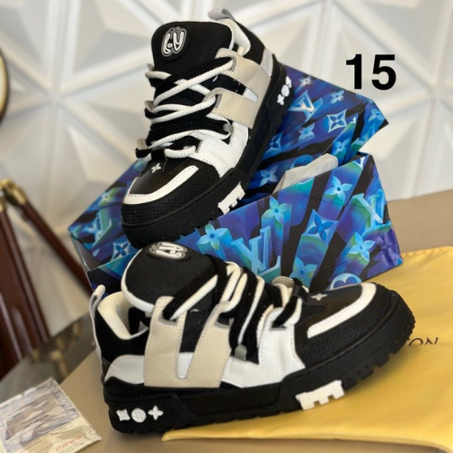 Louis Vuitton Sneakers with a Black and Yellow Design