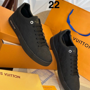 Louis Vuitton Loafers with a Brown Checkered Pattern