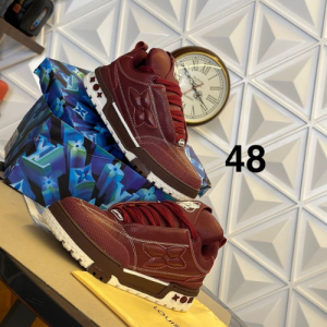 Louis Vuitton Sneakers with a Black and Gray Pattern