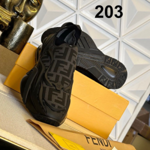 Fendi Sneakers with a Black and Gray Pattern