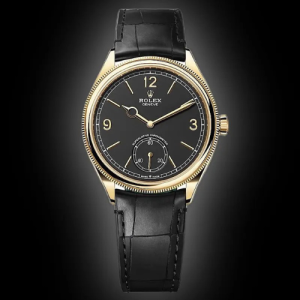 Rolex 1908 39mm Black Dial Yellow Gold Watch